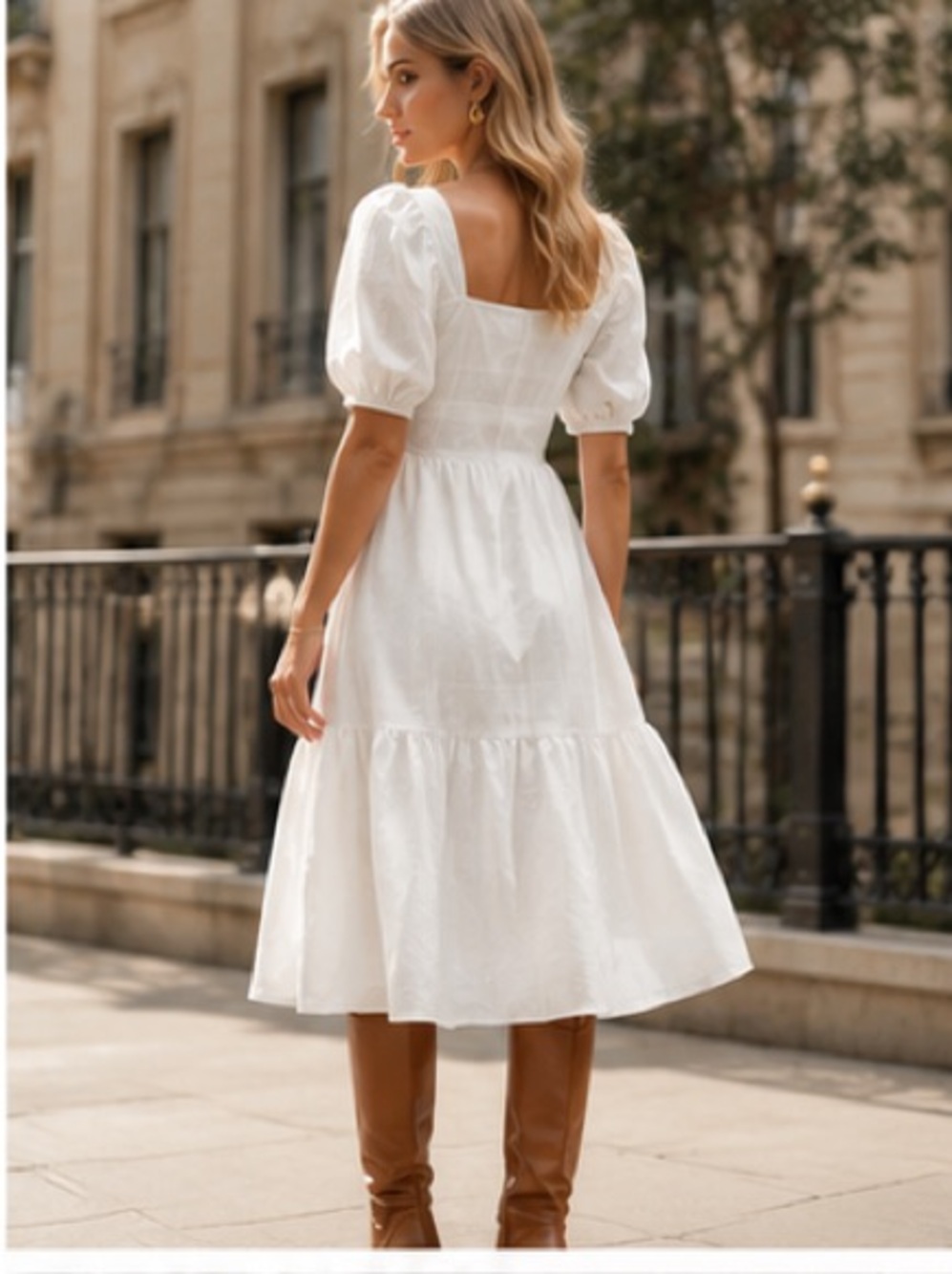 MNG cotton puffy sleeves dress bloggers fav - Picture 5 of 14